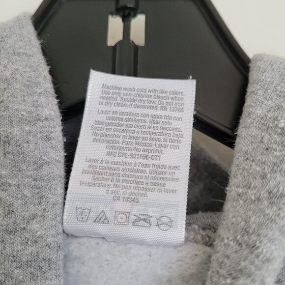 Jerzees Nublend Heather Gray Pullover Ninja Graphic Hoodie Sweatshirt Size Small - Picture 8 of 9